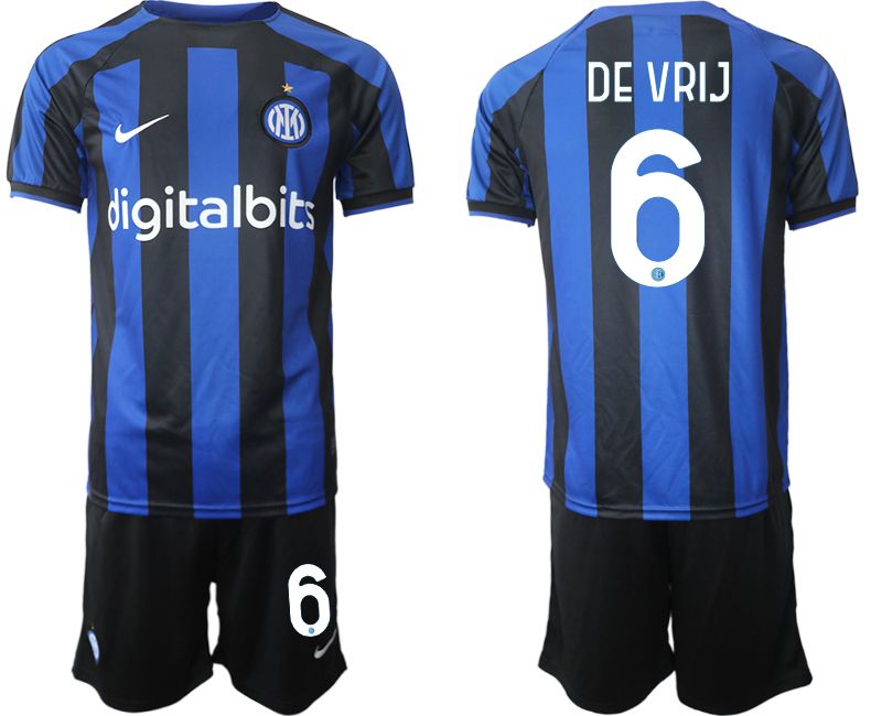 Men 2022-2023 Club Inter Milan home blue #6 Soccer Jersey->inter milan jersey->Soccer Club Jersey